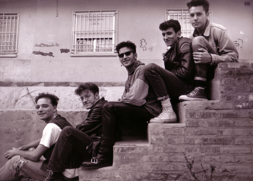 Foto: Pepa García, 1991. Jose Salas (guitarra), Epo (midi), Joan F. Toledo (bajo y voz), Rafa Martínez (batería) y J.C. Plaza (guitarra y voz). 