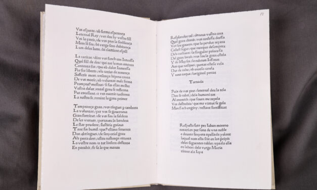 La Universitat de València presenta la primera edición crítica de ‘les Trobes’, el primer libro impreso en lengua románica de la península